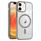 For iPhone 12 Ice Color Magnetic Series TPU Hybrid Acrylic Magsafe Phone Case(Grey) - 1