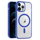 For iPhone 12 Pro Ice Color Magnetic Series TPU Hybrid Acrylic Magsafe Phone Case(Blue) - 1