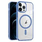 For iPhone 12 Pro Ice Color Magnetic Series TPU Hybrid Acrylic Magsafe Phone Case(Far Peak Blue) - 1