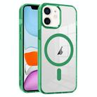 For iPhone 11 Ice Color Magnetic Series TPU Hybrid Acrylic Magsafe Phone Case(Green) - 1