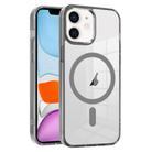 For iPhone 11 Ice Color Magnetic Series TPU Hybrid Acrylic Magsafe Phone Case(Grey) - 1