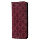 For OPPO A8 / A31 (2020) Lucky Flowers Embossing Pattern Magnetic Horizontal Flip Leather Case with Holder & Card Slots(Wine Red) - 2