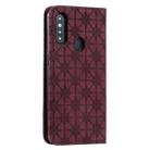 For OPPO A8 / A31 (2020) Lucky Flowers Embossing Pattern Magnetic Horizontal Flip Leather Case with Holder & Card Slots(Wine Red) - 3