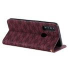 For OPPO A8 / A31 (2020) Lucky Flowers Embossing Pattern Magnetic Horizontal Flip Leather Case with Holder & Card Slots(Wine Red) - 5