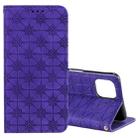For OPPO A92s Lucky Flowers Embossing Pattern Magnetic Horizontal Flip Leather Case with Holder & Card Slots(Purple) - 1