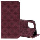 For OPPO A92s Lucky Flowers Embossing Pattern Magnetic Horizontal Flip Leather Case with Holder & Card Slots(Wine Red) - 1