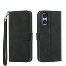 For Sony Xperia 5 V Dierfeng Dream Line TPU + PU Leather Phone Case(Black) - 1