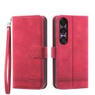 For Sony Xperia 1 VII Dierfeng Dream Line TPU + PU Leather Phone Case(Red) - 1