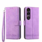 For Sony Xperia 1 VII Dierfeng Dream Line TPU + PU Leather Phone Case(Purple) - 1