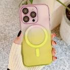 For iPhone 13 Pro MagSafe Magnetic TPU + Acrylic Gradient Color Phone Case(Purple Yellow) - 1