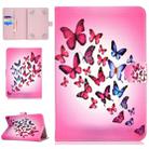 For 7 inch Universal Tablet PC Colored Drawing Pattern Horizontal Flip PU Leather Case with Holder & Card Slot(Butterfly) - 1
