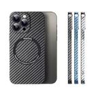 For iPhone 11 Pro Max MagSafe Magnetic PC Carbon Fiber Phone Case with Lens Film(Silver White) - 2
