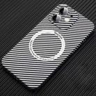 For iPhone 11 MagSafe Magnetic PC Carbon Fiber Phone Case with Lens Film(Silver White) - 1