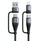 JOYROOM SA37-2T2 60W Multi-Function Series 4 in 1 Fast Charging Data Cable, Length:1.2m(Black) - 1