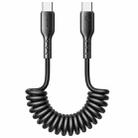 JOYROOM SA38-CC3 60W USB-C / Type-C to USB-C / Type-C Coiled Fast Charging Data Cable, Length:1.5m(Black) - 1