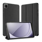 For Samsung Galaxy Tab A9 DUX DUCIS Domo Series Magnetic Flip Leather Tablet Case(Black) - 1