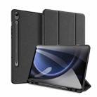 For Samsung Galaxy Tab S9 FE / S10 FE DUX DUCIS Domo Series Magnetic Flip Leather Tablet Case(Black) - 1