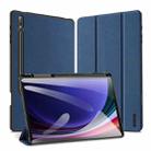 For Samsung Galaxy Tab S10+ DUX DUCIS Domo Series Magnetic Flip Leather Tablet Case(Blue) - 1