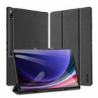 For Samsung Galaxy Tab S10 Ultra DUX DUCIS Domo Series Magnetic Flip Leather Tablet Case(Black) - 1