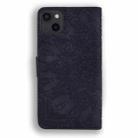 For iPhone 16 Pro Max Mandala Embossed Dual-Fold Calf Leather Phone Case(Black) - 3