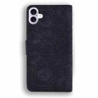 For iPhone 16 Plus Mandala Embossed Dual-Fold Calf Leather Phone Case(Black) - 3