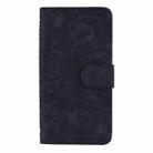 For iPhone 16 Mandala Embossed Dual-Fold Calf Leather Phone Case(Black) - 2
