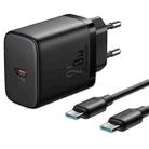 JOYROOM JR-TCF11 25W USB-C / Type-C Port Fast Charger with Cable Set, EU Plug(Black) - 1