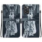 For ZTE Blade A72 / V40 Vita Crystal Texture Colored Drawing Leather Phone Case(Cat Tiger Reflection) - 1