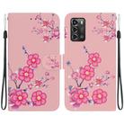 For ZTE Blade A72 / V40 Vita Crystal Texture Colored Drawing Leather Phone Case(Cherry Blossoms) - 1