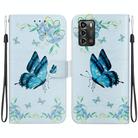 For ZTE Blade A72 / V40 Vita Crystal Texture Colored Drawing Leather Phone Case(Blue Pansies) - 1