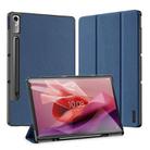 For Lenovo Tab P12 12.7 2023 DUX DUCIS Domo Series Magnetic Flip Leather Tablet Case(Blue) - 1