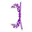 For Apple Watch SE 2023 44mm Paracord Gypsophila Beads Drawstring Braided Watch Band(Purple) - 1