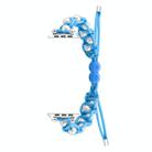 For Apple Watch SE 2023 40mm Paracord Gypsophila Beads Drawstring Braided Watch Band(Blue) - 1