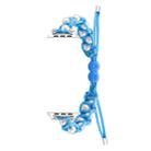 For Apple Watch Series 9 41mm Paracord Gypsophila Beads Drawstring Braided Watch Band(Blue) - 1