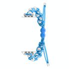 For Apple Watch SE 2022 40mm Paracord Gypsophila Beads Drawstring Braided Watch Band(Blue) - 1