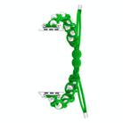 For Apple Watch SE 2022 44mm Paracord Gypsophila Beads Drawstring Braided Watch Band(Green) - 1