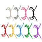 For Apple Watch Series 5 44mm Paracord Gypsophila Beads Drawstring Braided Watch Band(Rainbow) - 5