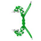 For Apple Watch Series 5 44mm Paracord Gypsophila Beads Drawstring Braided Watch Band(Green) - 2