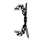 For Apple Watch Series 5 44mm Paracord Gypsophila Beads Drawstring Braided Watch Band(Black) - 1