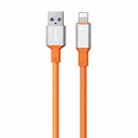 WK WDC-17 2.4A USB to 8 Pin Silicone Data Cable, Length: 1.2m(Orange) - 1