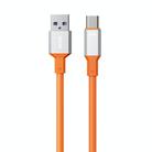 WK WDC-17 6A USB to USB-C/Type-C Silicone Data Cable, Length: 1.2m(Orange) - 1