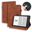 For Amazon Kindle Paperwhite 12th 2024 Calf Texture Embossed Leather Tablet Case(Brown) - 1