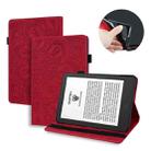 For Amazon Kindle Paperwhite 12th 2024 Calf Texture Embossed Leather Tablet Case(Red) - 1