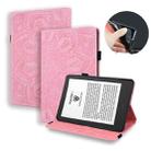 For Amazon Kindle Paperwhite 12th 2024 Calf Texture Embossed Leather Tablet Case(Pink) - 1