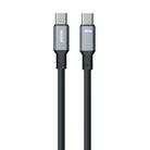 WK WDC-17 100W USB-C/Type-C to USB-C/Type-C Silicone Data Cable, Length: 1.2m(Black) - 1