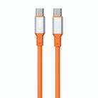 WK WDC-17 100W USB-C/Type-C to USB-C/Type-C Silicone Data Cable, Length: 1.2m(Orange) - 1