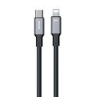 WK WDC-17 PD 20W USB-C/Type-C to 8 Pin Silicone Data Cable, Length: 1.2m(Black) - 1