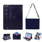 For Samsung Galaxy Tab S6 Lite P610/P615 Envelope Horizontal Flip PU Leather Case with Card Slots & Pen Slots & Holder & Wallet & Photo Frame & Shoulder Strap(Dark Blue) - 1