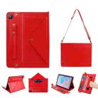 For Samsung Galaxy Tab S6 Lite P610/P615 Envelope Horizontal Flip PU Leather Case with Card Slots & Pen Slots & Holder & Wallet & Photo Frame & Shoulder Strap(Red) - 1