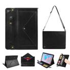 For Samsung Galaxy Tab S6 Lite P610/P615 Envelope Horizontal Flip PU Leather Case with Card Slots & Pen Slots & Holder & Wallet & Photo Frame & Shoulder Strap(Black) - 1